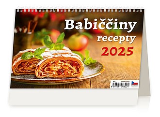 Babiččiny recepty 2025, stolní kalendář - reklamní kalendáře