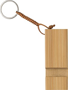 Bambusový přívěšek, stojánek na telefon - klíčenky s potiskem