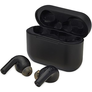 Bezdrátová sluchátka s automatickým párováním, černé - reklamní předměty