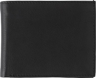 BOSKATA Černá kožená peněženka s RFID ochranou - peněženka s vlastním potiskem
