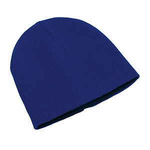 Čepice, 100% acryl, modrá - zimní čepice s vlastním potiskem