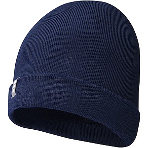 Čepice z materiálu Polylana®, námořní modrá - zimní čepice s vlastním potiskem