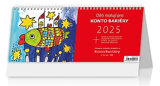Děti malují pro Konto Bariéry 2025, stolní kalendář - reklamní kalendáře