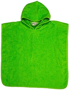 Dětské ručníkové pončo 450 gr/m2 zelená - reklamní předměty