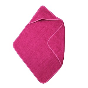 Dětský ručník s kapucí 450 gr/m2, růžová - reklamní předměty