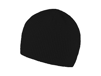EGON Pohodlná zimní čepice s vnitřní čelenkou, černá - zimní čepice s vlastním potiskem
