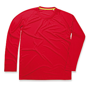 Funkční tričko STEDMAN ACTIVE 140 LONG SLEEVE MEN červená S - sportovní trička s vlastním potiskem