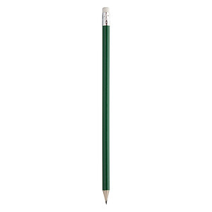GORETA Dřevěná tužka s gumou, zelená - reklamní předměty