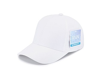 IRSINA Nepromokavá sportovní čepice se šesti panely a vyztuženým čelem, bílá - reklamní kšiltovky