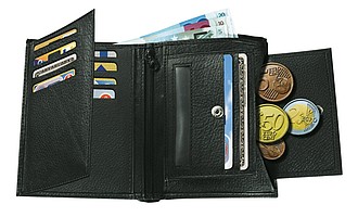 kožená peněženka černá - peněženka s vlastním potiskem