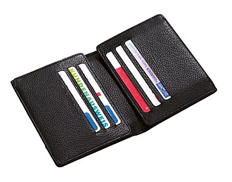 Kožená peněženka na kreditní karty - peněženka s vlastním potiskem