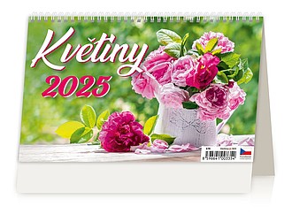 Květiny 2025, stolní kalendář - reklamní kalendáře