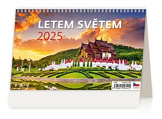 Letem světem 2025, stolní kalendář - reklamní kalendáře