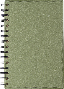 Linkovaný kroužkový zápisník, zelený - ekologické reklamní předměty
