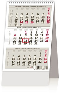 Mini tříměsíční kalendář 2025, stolní kalendář - reklamní kalendáře
