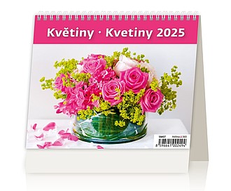 MiniMax Květiny 2025, stolní kalendář - reklamní kalendáře