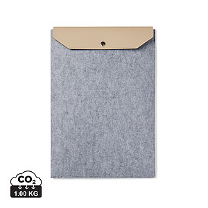 Obal na 17" notebook, recyklovaná plsť, šedý - ekologické reklamní předměty