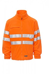 Payper LIGHT pánská fleecová bunda s reflexními pruhy, fluorescenční oranžová, L - bundy s vlastním potiskem