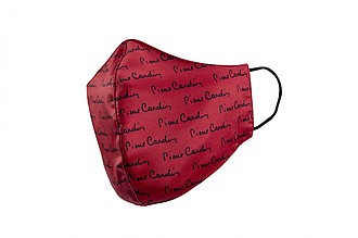 PIERRE CARDIN CARE Rouška, červená s černým potiskem - reklamní předměty
