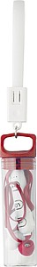 Plastová bezdrátová sluchátka, červená - reklamní předměty