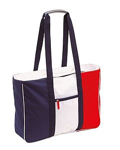 Plážová taška, modrá, bílá, červená - reklamní předměty