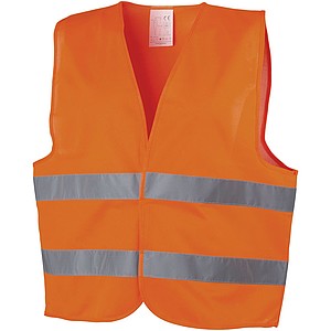 Reflexní vesta, fluorescenční oranžová - reflexní vesta s potiskem