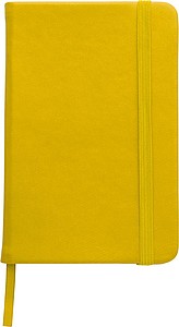 SABES Poznámkový blok A5 se záložkou a elastickým páskem, žlutý - reklamní zápisník