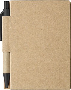 SAFON Malý linkovaný zápisník s KP s černou náplní a černými detaily - reklamní bloky