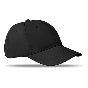TAZOLA Šestipanelová čepice z bavlněného kepru, černá - reklamní kšiltovky