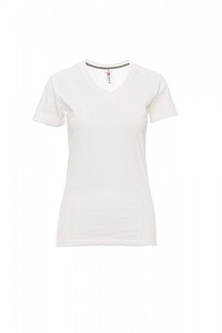 Tričko dámské PAYPER V-NECK bílá M - dámská trička s vlastním potiskem