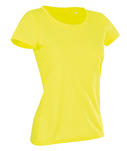 Tričko STEDMAN ACTIVE COTTON TOUCH WOMEN reflexní žlutá L - dámská trička s vlastním potiskem