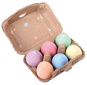 VAJKO Sada 6 barevných kříd v designu vajíček - reklamní pastelky