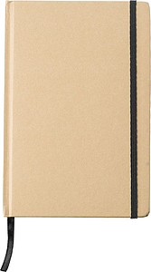 XENIO Zápisník A5 linkovaný s kartonovými deskami, 160 stran, černá - ekologické reklamní předměty