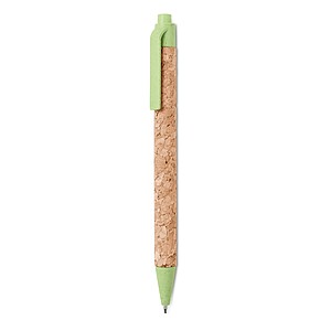 ADUBO Ekologické korkové pero s ekologickými doplňky, modrá náplň, zelené