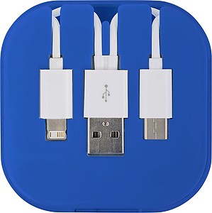 Nabíjecí kabel v plastovém pouzdře, modrá