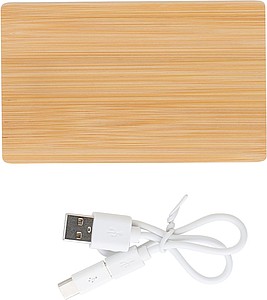 Powerbanka 4000mAh s bambusovým povrchem ekologické předměty