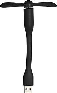 PVC větrák do USB, černý