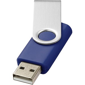 Základní USB Rotate, 2GB, cena na vyžádání, stříbrná/královská modrá s potiskem