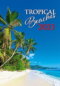 Tropical Beaches 2023, nástěnný kalendář, prodloužená záda