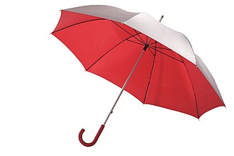 Dvoubarevný deštník, červená stříbrná, pr. 120 cm - reklamní deštníky