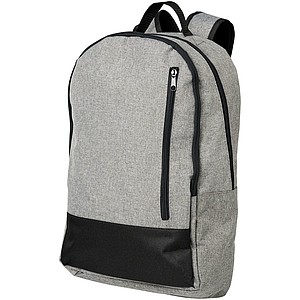 Batoh na počítač 15" s kontrastními zipy, šedá