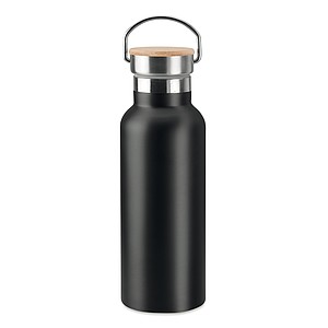 MONILEA Dvoustěnná vakuová termoska z nerezové oceli, objem 500 ml, černá ekologické předměty