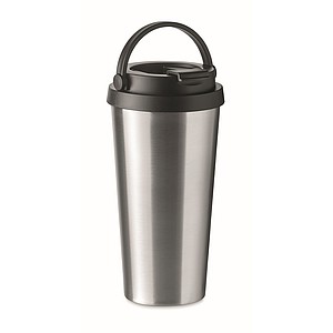 Dvoustěnný nerezový hrnek, 500ml, s uchem