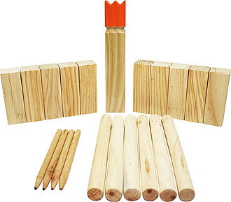 Vikingská vrhací hra KUBB, hnědá