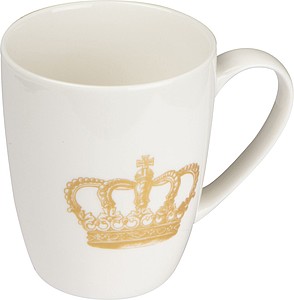 Porcelánový hrnek se zlatou korunou, v dárkové krabičce, objem 300ml