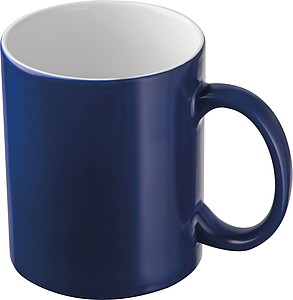 Keramický hrnek 300ml, uvnitř bílý, z venku modrý - reklamní hrnky