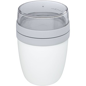 Kelímkový lunchbox se 2 oddíly, bílý