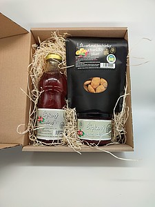 PEKTOR- dárková sada šípkový sirup, šípkový extra džem a škvarkové bochánky s tvarůžky - pikant