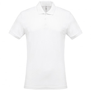 Pánské polotriko KARIBAN SHORT-SLEEVED PIQUÉ POLO SHIRT, bílá, 2XL