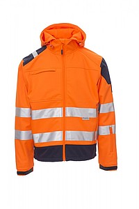 Pánská softshellová bunda Payper SHINE, fluorescenční oranžová, S - reklamní bundy